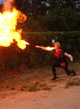 retour flame cracheur de feu