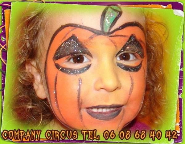maquillage citrouille halloween